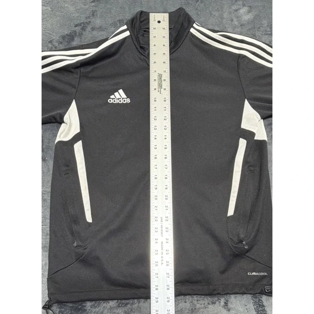 Adidas Climacool Track Jacket, Black/White 3 Stripe Full Zip Sz. Medium